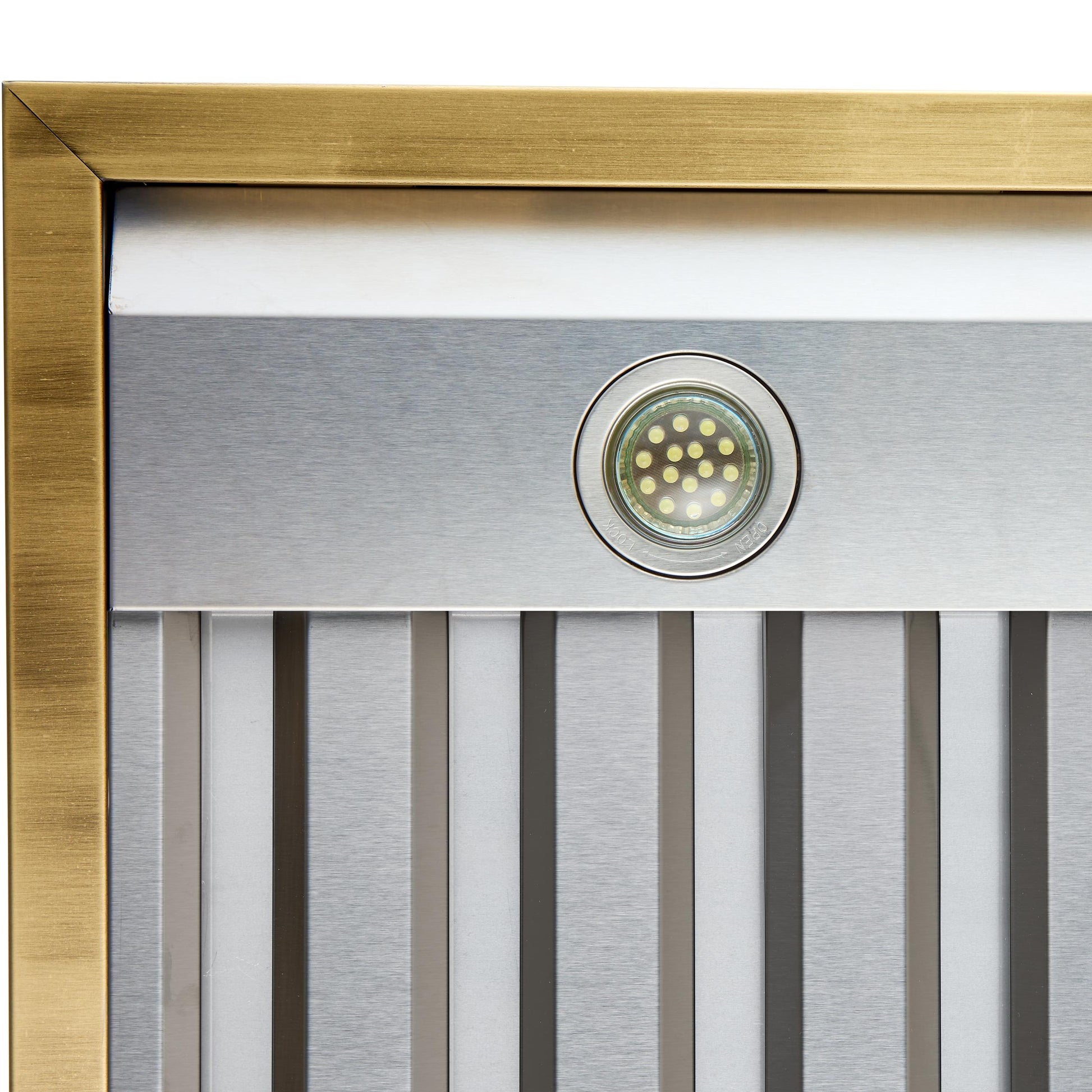 Forno FRHWM507836WHT Forno Vittorio 36-Inch Wall Mount Range Hood, White With Antique Brass Trim, 424 Cfm Airflow, Dishwasher-Safe Baffle Filters, Remote Control, 3-Speed Fan, Bright Led Lighting.