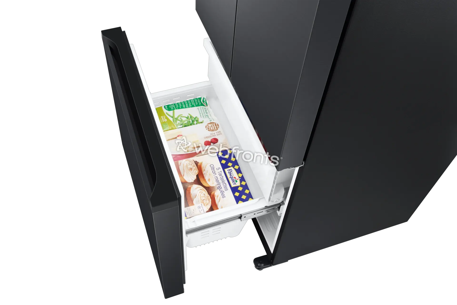 Samsung RF18A5101MT 18 Cu. Ft. Counter Depth 3-Door French Door Refrigerator In Matte Black Steel