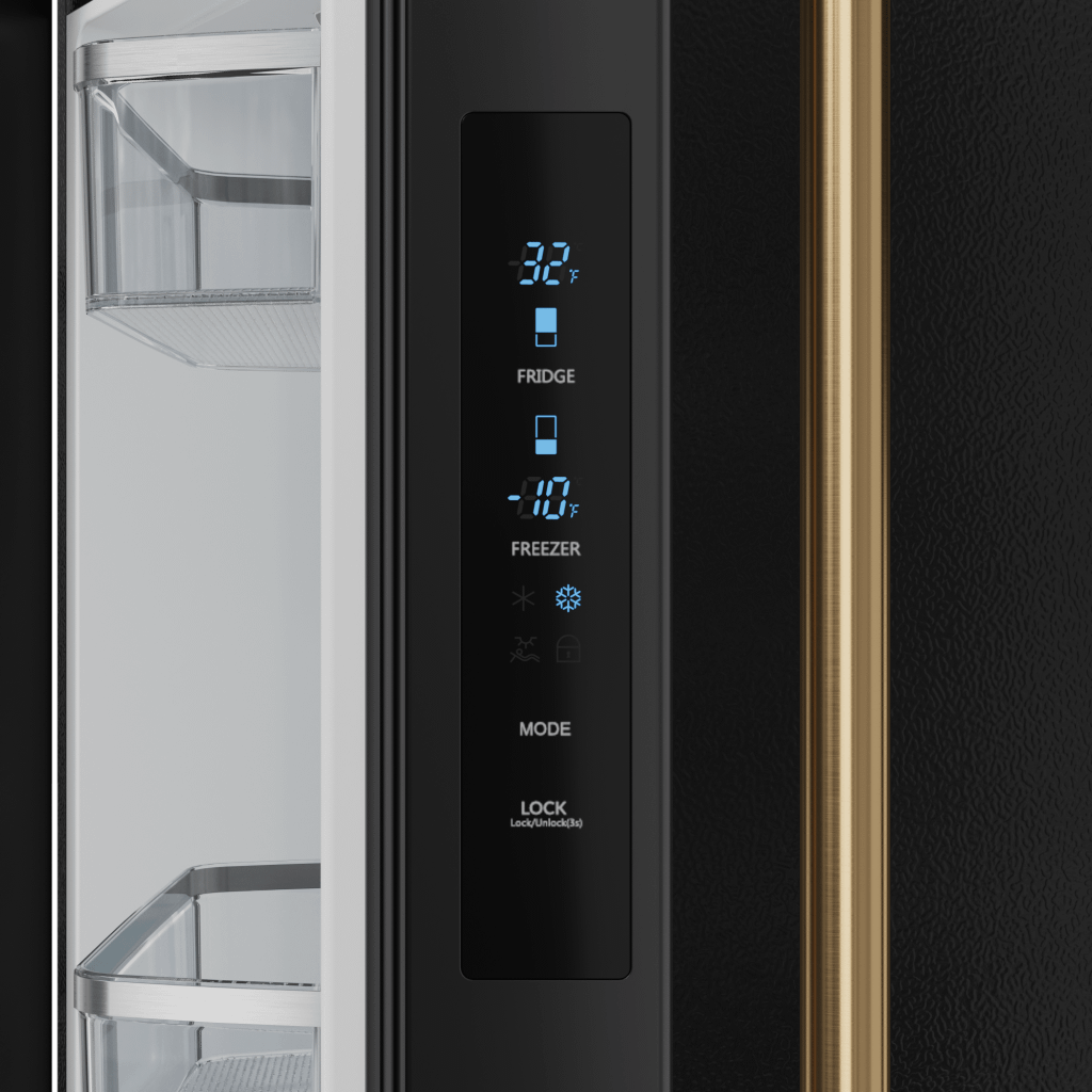 Thor Kitchen RF3017FFD00BRZ 30 Inch 17.7 Cu Ft French Door Counter Depth Refrigerator With Ice Maker In Black/Bronze Gordon Ramsay Series - Rf3017Ffd00-Brz