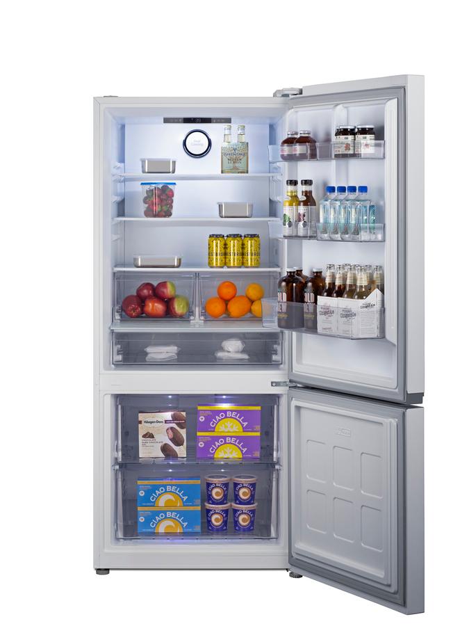 Summit FFBF172W 30" Wide Bottom-Mount Refrigerator-Freezer, Counter Depth