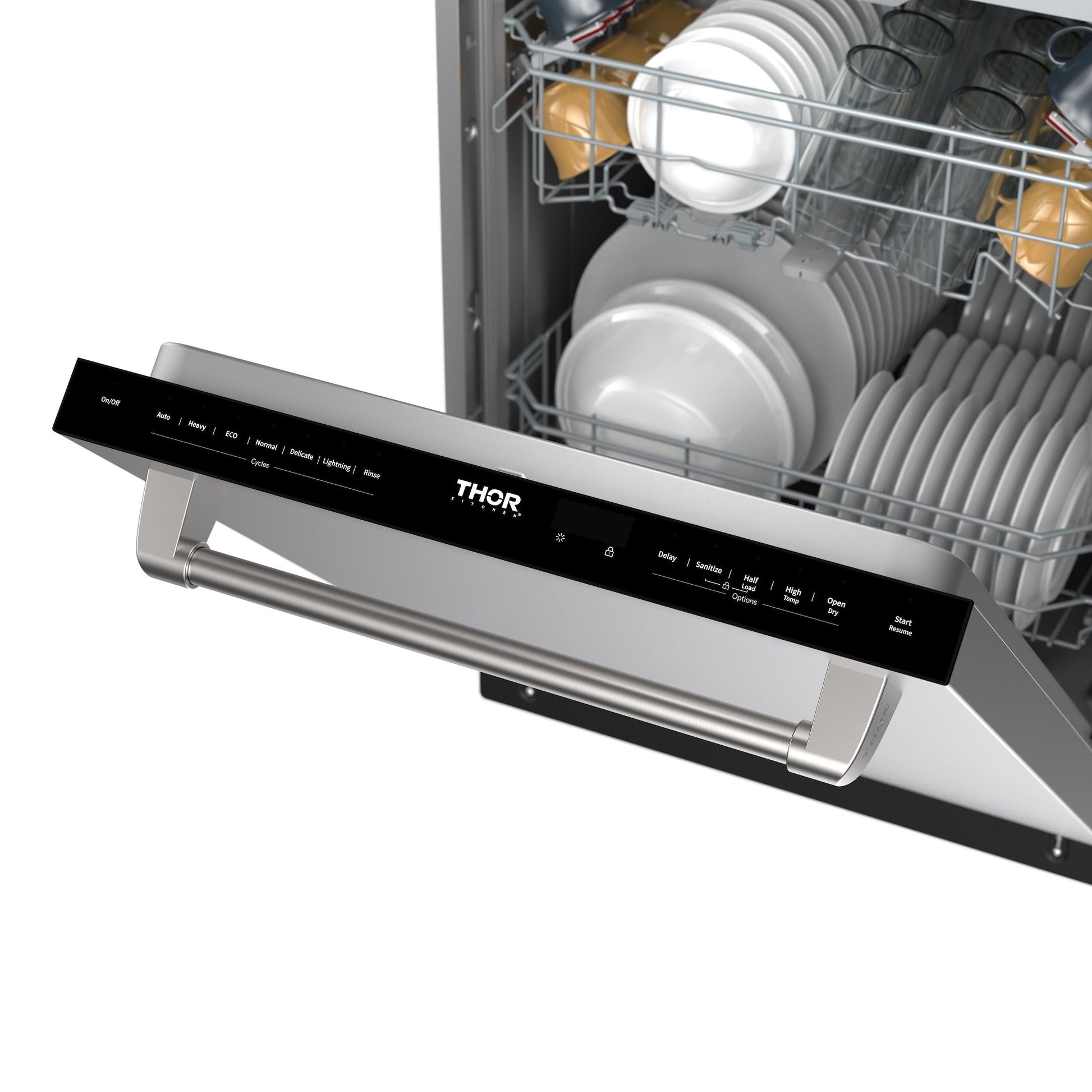 Thor Kitchen TDW24C7 24 Inch Built-In Dishwasher With Open Dry And 7 Cycle In Stainless Steel