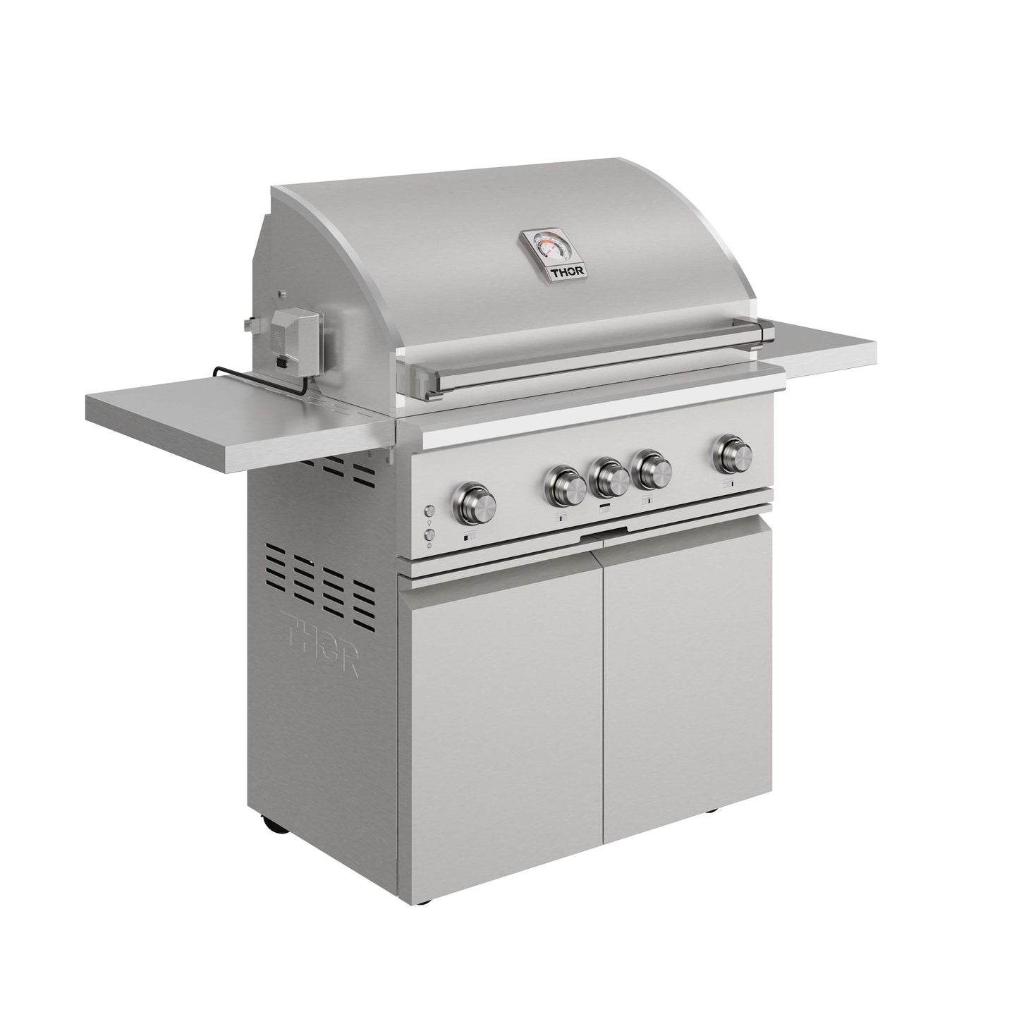 Thor Kitchen TPG3601 36 Inch 4 Burners Built In Gas Grill On Cart With Sear/Rear Infrared Burner & Rotisserie Natural Gas
