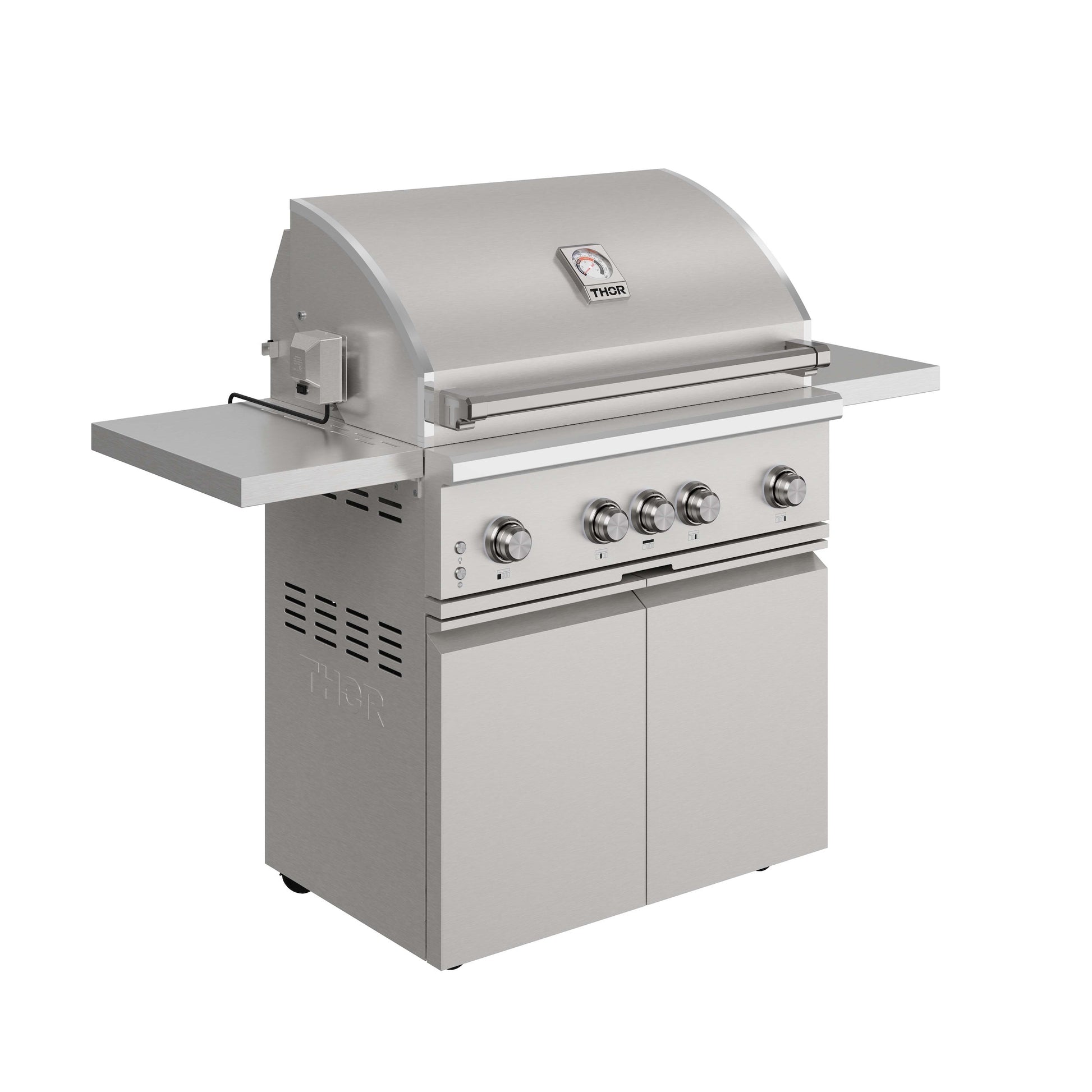 Thor Kitchen TPG3601 36 Inch 4 Burners Built In Gas Grill On Cart With Sear/Rear Infrared Burner & Rotisserie Natural Gas