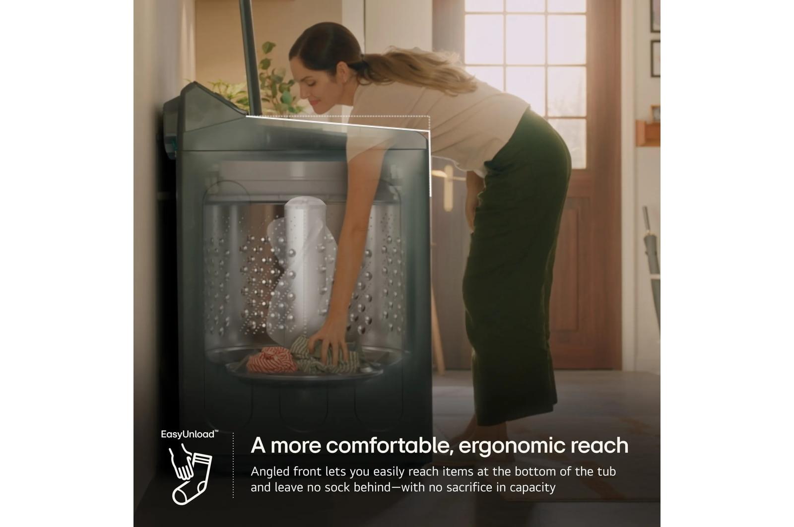 Lg WT8205CW 4.8 Cu. Ft. Mega Capacity Smart Top Load Washer With 4-Way® Agitator, Easyunload™ & Ai Sensing