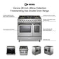 Verona VUFSGG365DSS Verona Vufsgg365Dss 36 Inch Ultima Collection Double Oven Gas Range With 5 Brass Burners, 4.1 Cu. Ft. Oven Total Capacity In Stainless Steel
