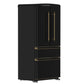 Forno FFFFD179133BLK Forno Luigi 33-Inch French Door Refrigerator, 18 Cu.Ft, Black Finish, Antique Brass Handles, Energy Star Certified