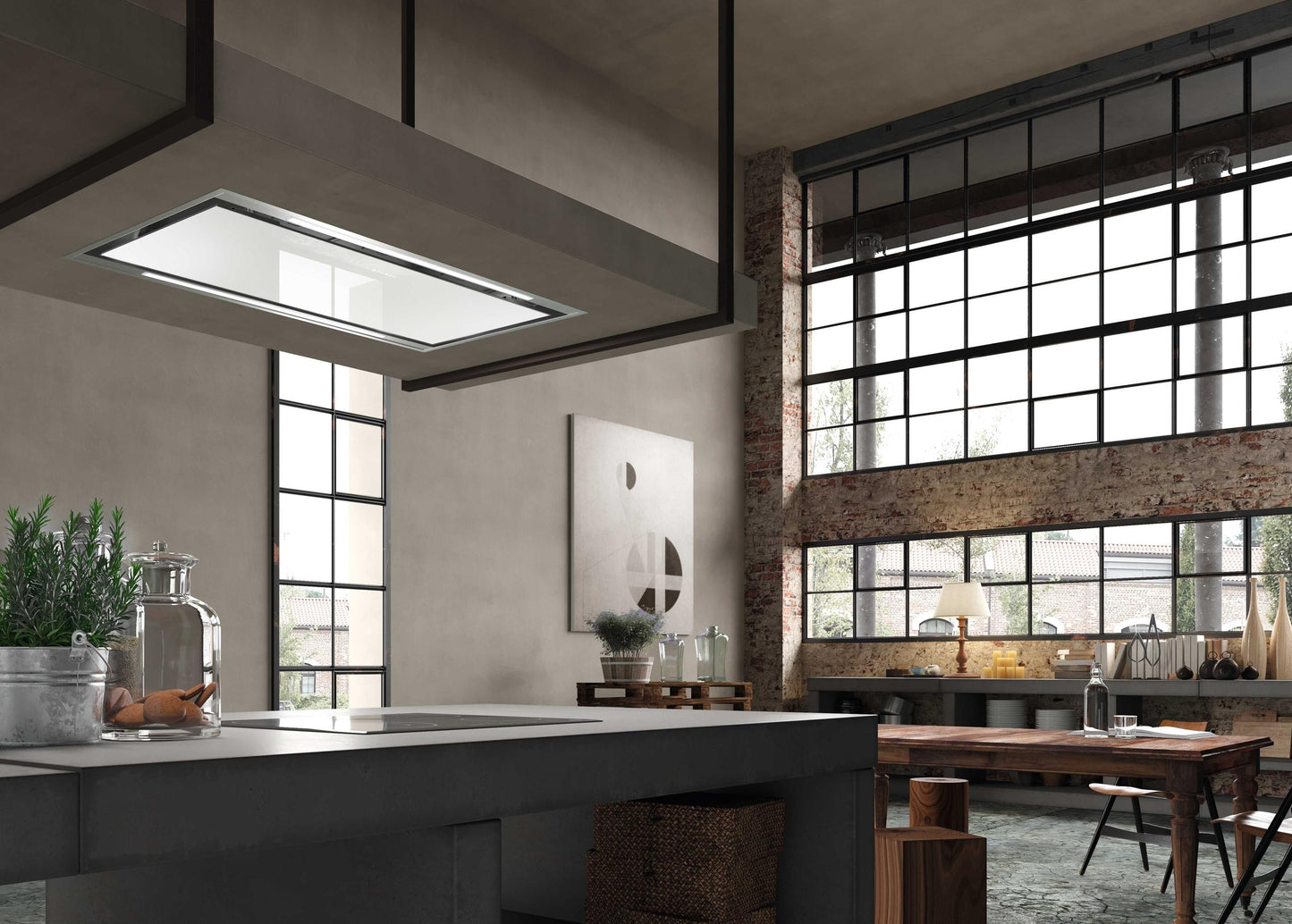 Faber STRTIS36WHV Stratus Ceiling 36X19 Wh Glass - Vam - 600/395/295