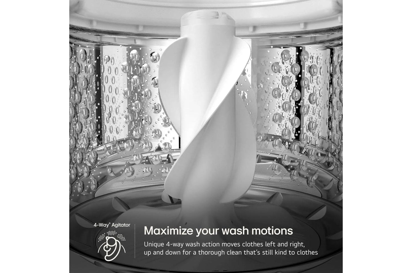 Lg WT8205CL 4.8 Cu. Ft. Mega Capacity Smart Top Load Washer With 4-Way® Agitator, Easyunload™ & Ai Sensing