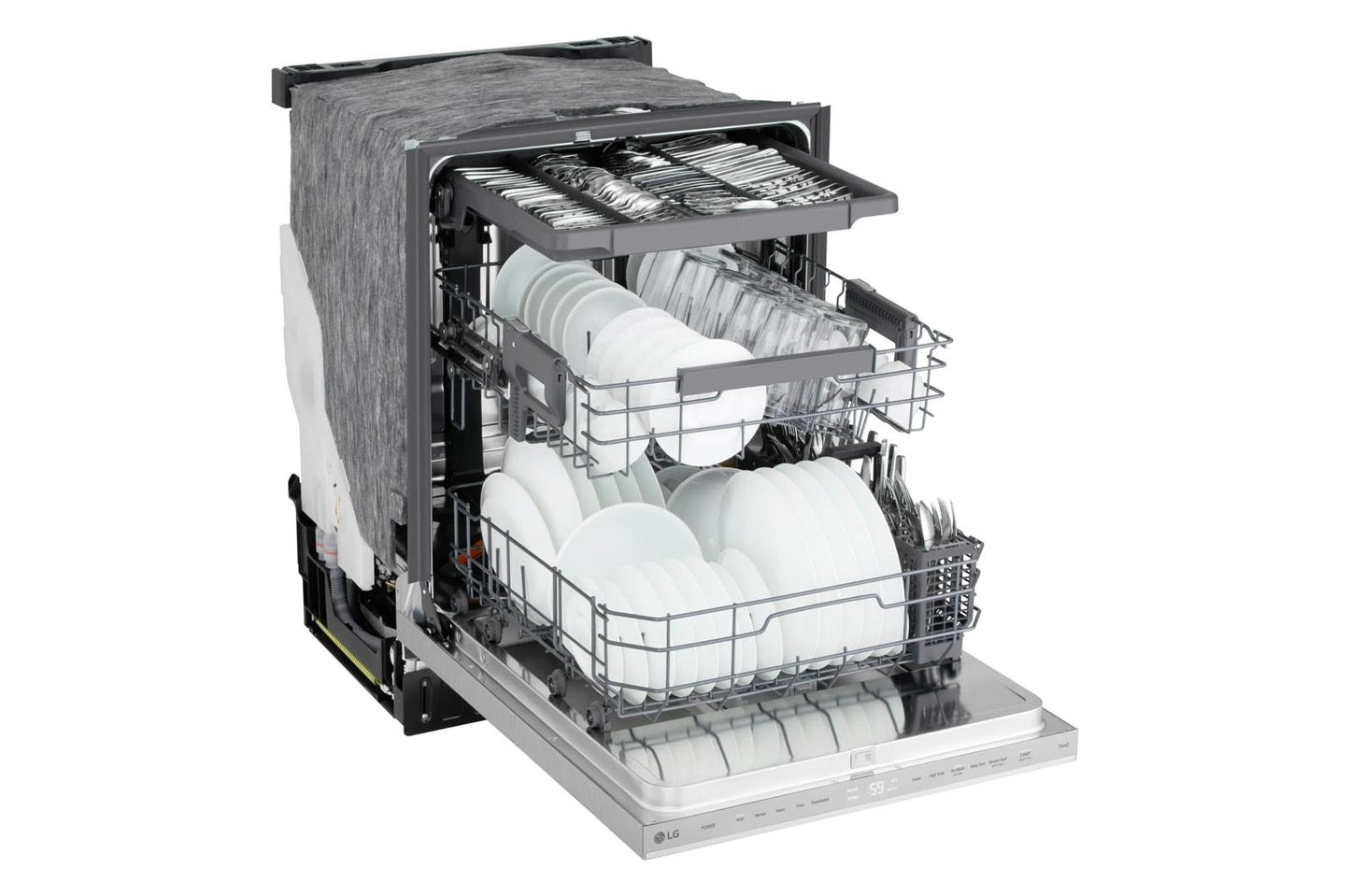 Lg LDNPM545S Smart Flushfit™ Top Control Dishwasher With 1-Hour Wash & Dry, Quadwash® Pro, And Dynamic Heat Dry™ W/Autovent Dry™