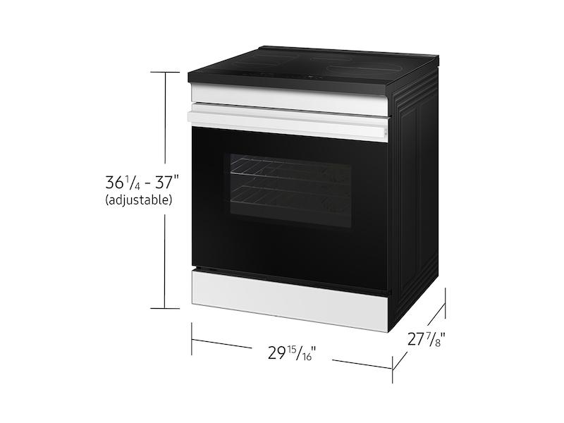 Samsung NSI6DB930012 Bespoke 6.3 Cu. Ft. Smart Slide-In Induction Range With Anti-Scratch Glass Cooktop & Air Fry In White Glass