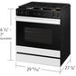 Samsung NSG6DB850012 Bespoke 6.0 Cu. Ft. Smart Slide-In Gas Range With Air Sous Vide & Air Fry In White Glass