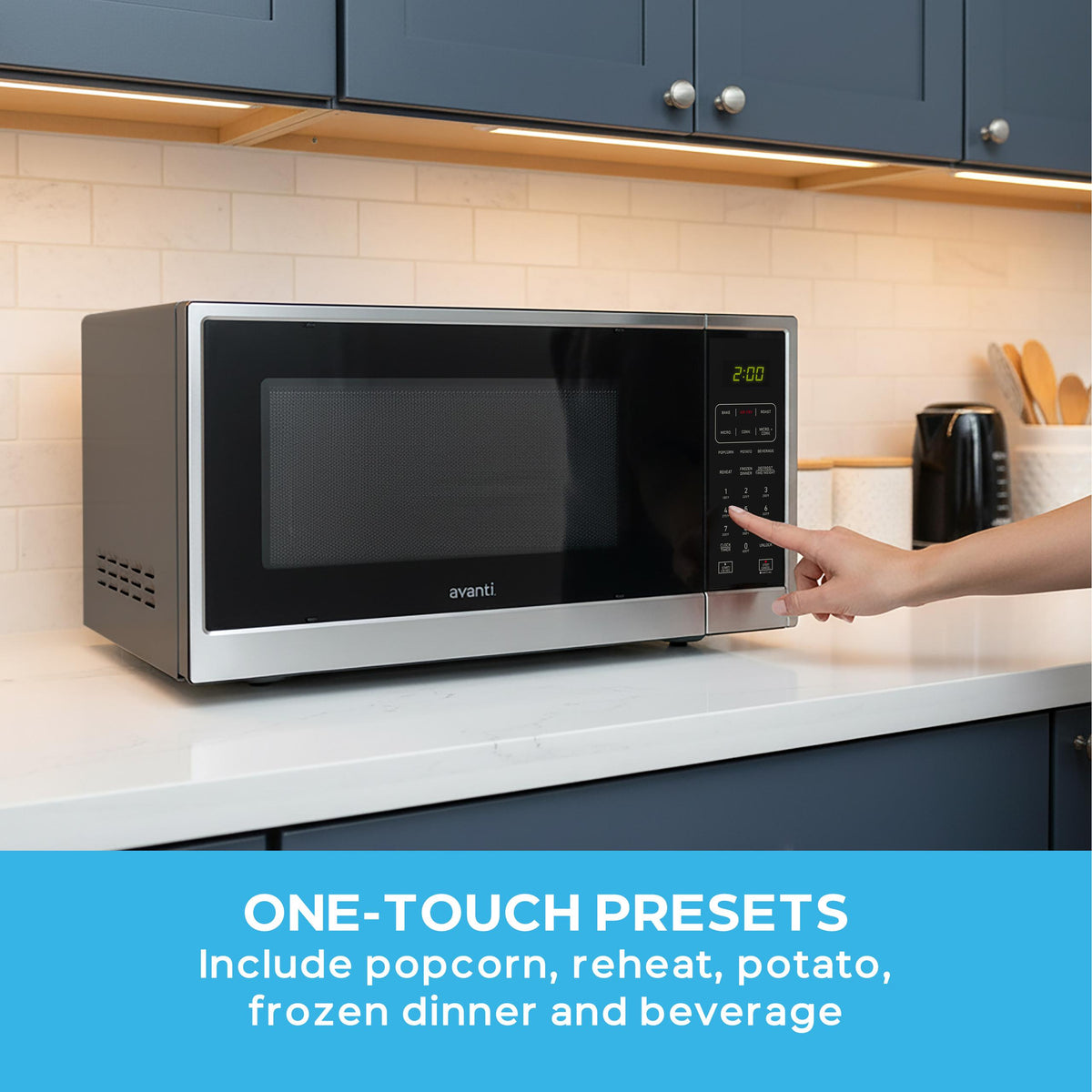 Avanti MTAF130K3S Avanti Microwave Air Fry, Convection Oven 3-In-1, 1.3 Cu. Ft. Capacity, In Black/Stainless Steel (Mtaf130K3S)