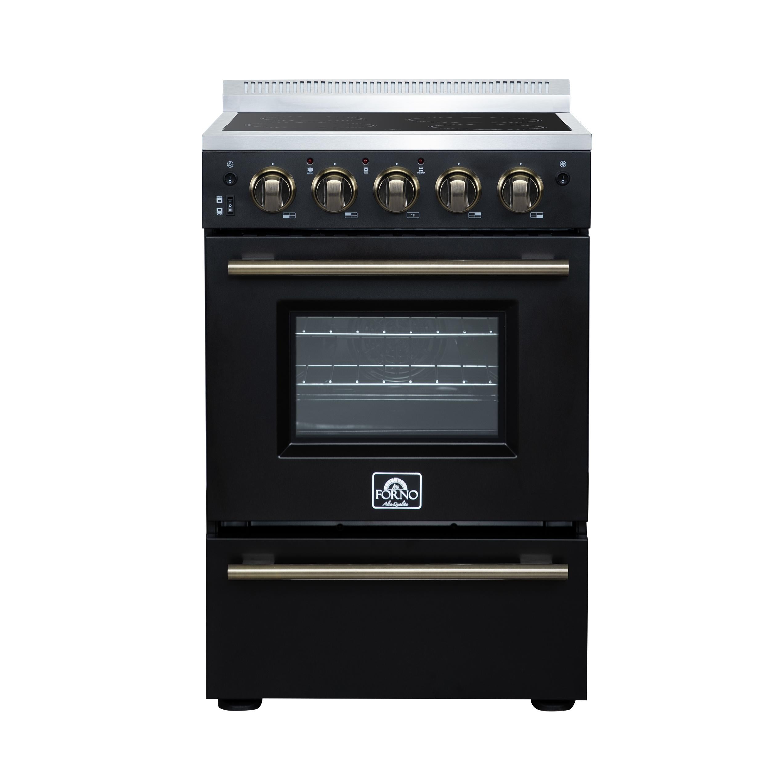 Forno FFSEL606924BLK Forno Loiano 24 Inch Freestanding Electric Range In Black