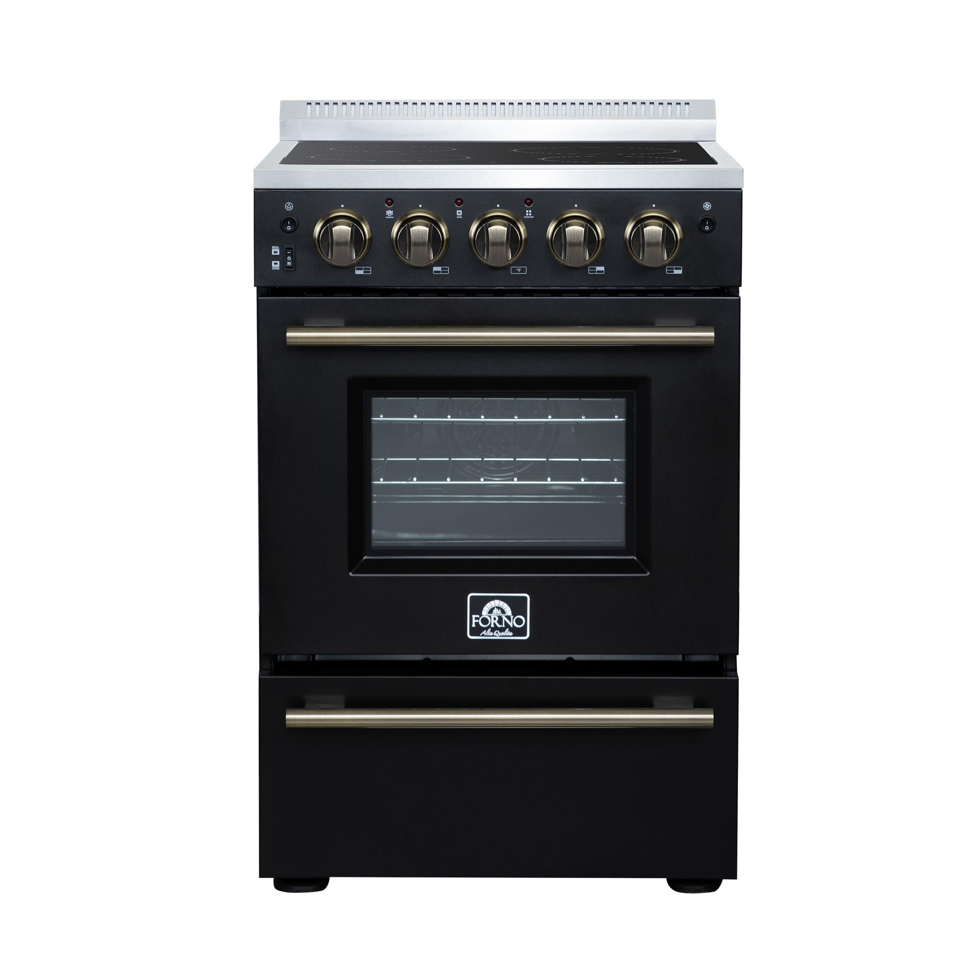 Forno FFSEL606924BLK Forno Loiano 24 Inch Freestanding Electric Range In Black