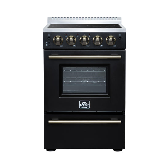 Forno FFSEL606924BLK Forno Loiano 24 Inch Freestanding Electric Range In Black