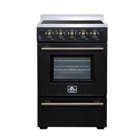 Forno FFSEL606924BLK Forno Loiano 24 Inch Freestanding Electric Range In Black