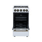 Forno FFSGS626520WHT Forno Lamazze 20 Inch Freestanding Gas Range In White, Compact Design