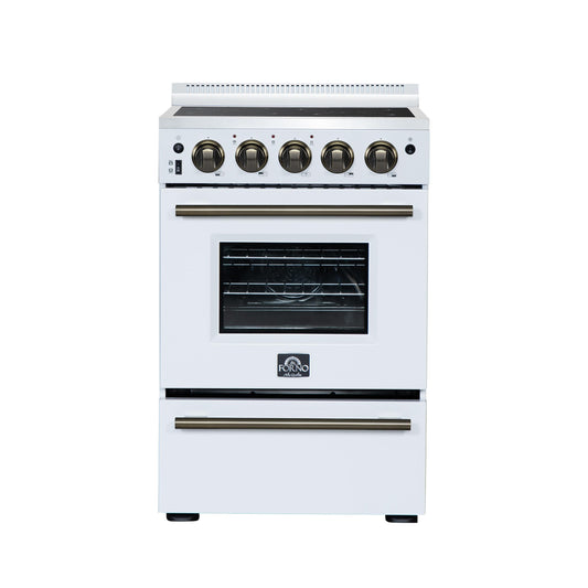 Forno FFSEL606924WHT Forno Loiano 24 Inch Freestanding Electric Range In White