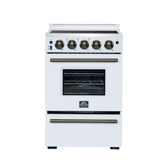 Forno FFSEL606924WHT Forno Loiano 24 Inch Freestanding Electric Range In White