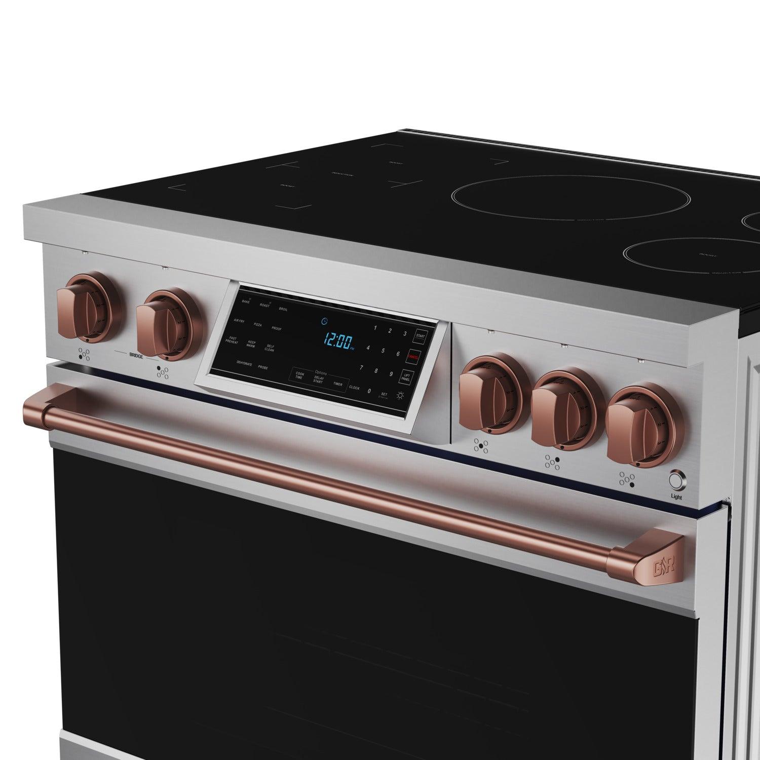 Thor Kitchen RSI36RSG 36 Inch Professional Induction Range With Tilt Panel Touch Control In Stainless Steel And Rose Gold Gordon Ramsay Series
