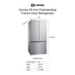 Verona VEFFD3018RISL Verona Veffd3018Risl 30 Inch Freestanding French Door Refrigerator With 18.2 Cu. Ft. Capacity, Automatic Ice Maker, Recessed Handle