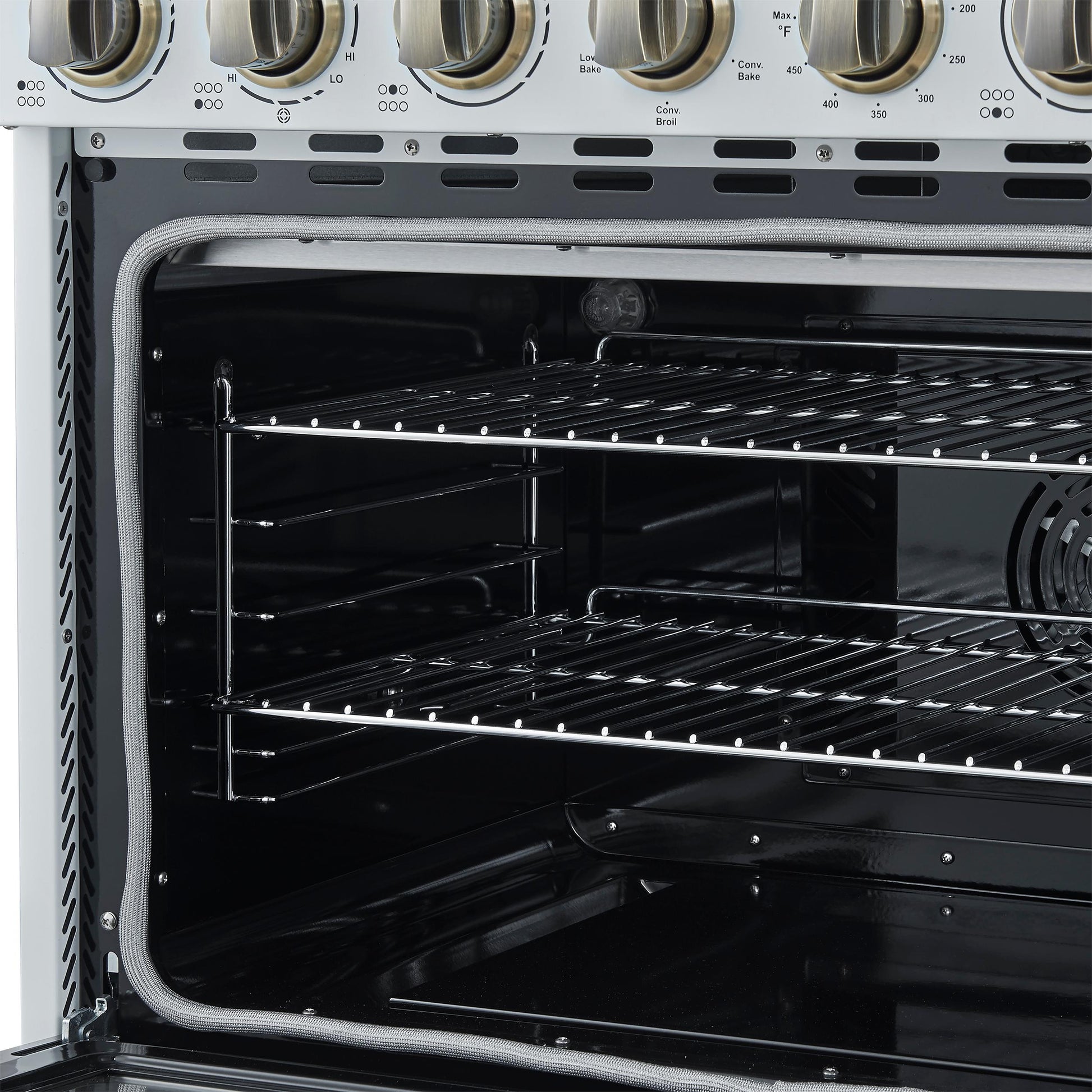 Forno FFSEL601136WHT Forno Paolo 36 Inch White Freestanding Electric Range, Stainless Steel, 5.44 Cu.Ft, True Convection Oven, Energy Efficient