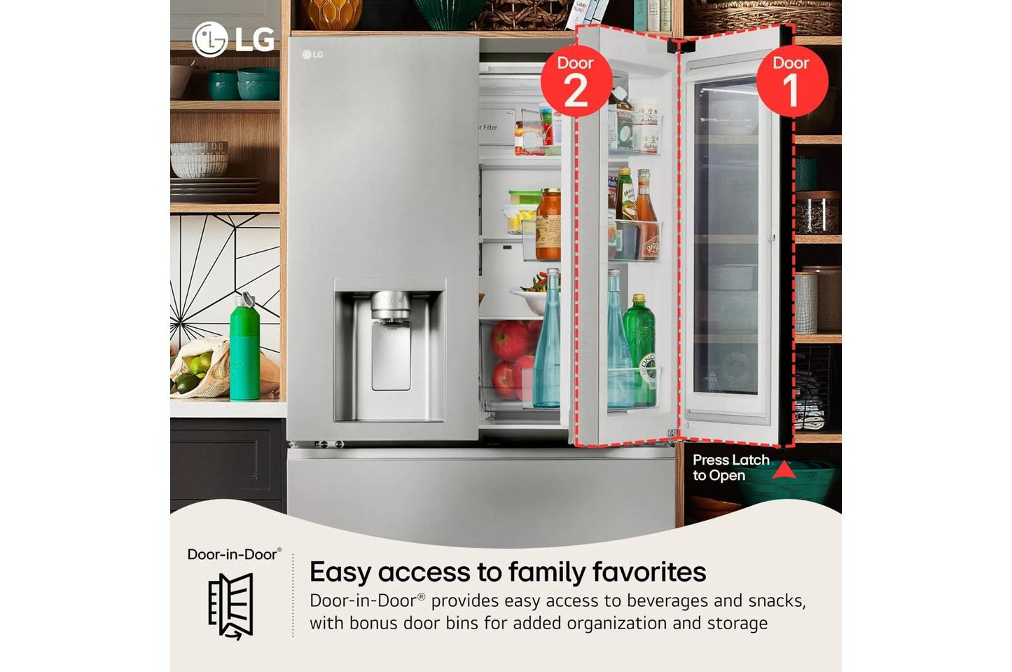 Lg LF29S9775S 29 Cu. Ft. Standard-Depth Max&#8482; 4-Door French Door Refrigerator With Mirror Instaview® Mycolor&#8482; And Mini Craft Ice&#8482;
