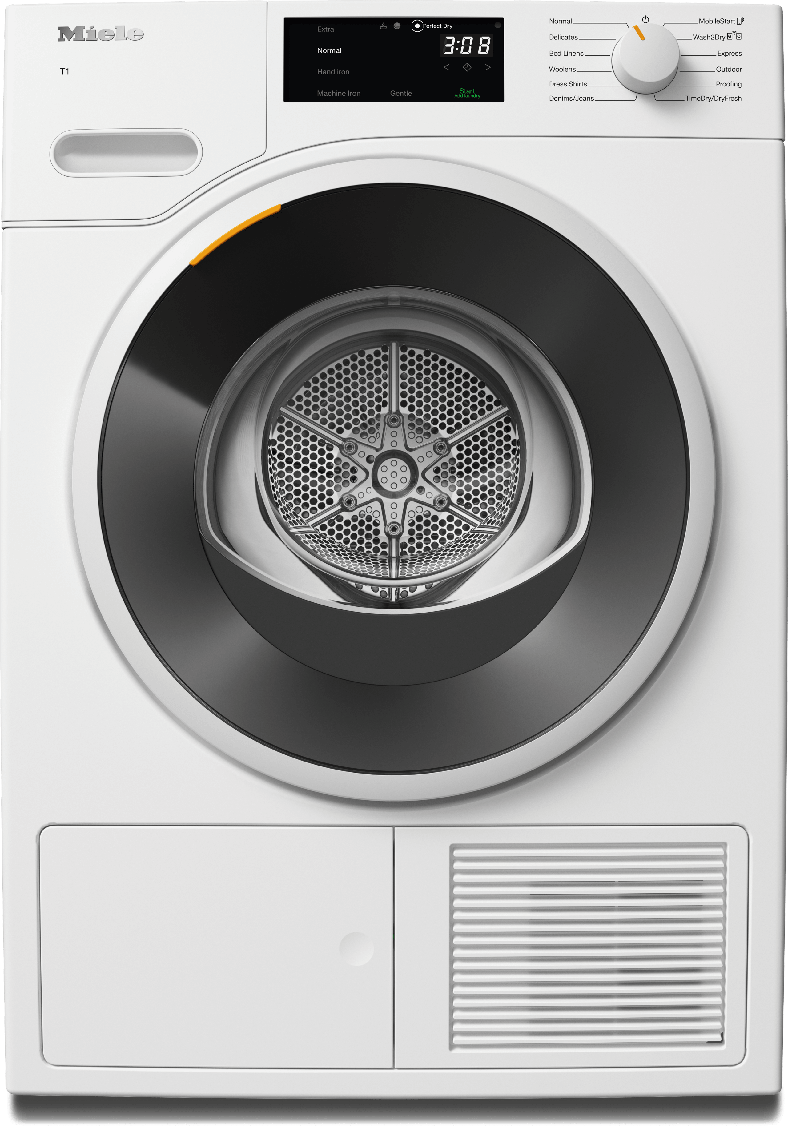 Miele TXF360WP Txf360Wp - T1 Heat-Pump Dryer: 18 Lb (8 Kg) Directsensor Honeycomb Drum Fragrancedos Miele@Home Dryprotect