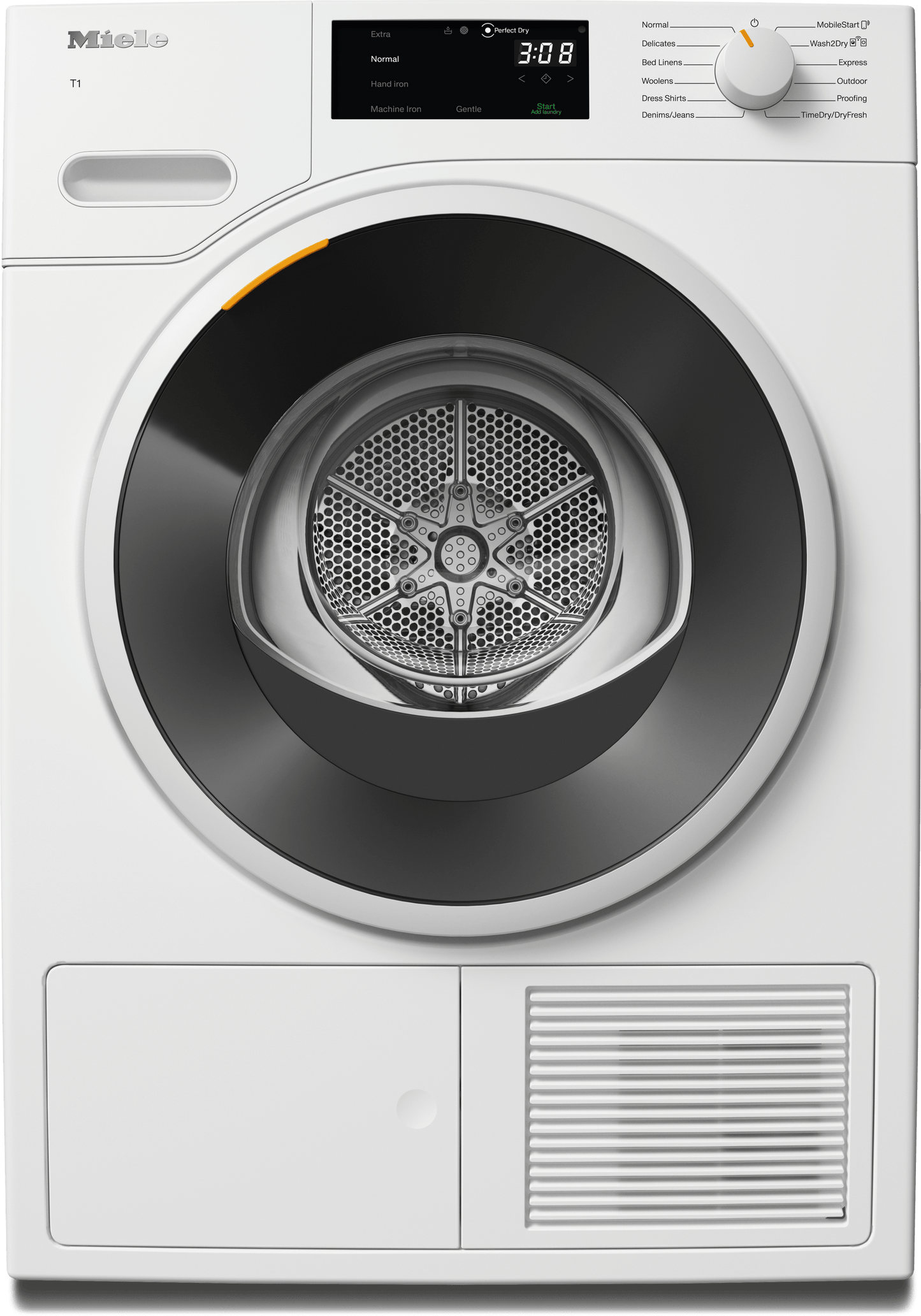Miele TXF360WP Txf360Wp - T1 Heat-Pump Dryer: 18 Lb (8 Kg) Directsensor Honeycomb Drum Fragrancedos Miele@Home Dryprotect