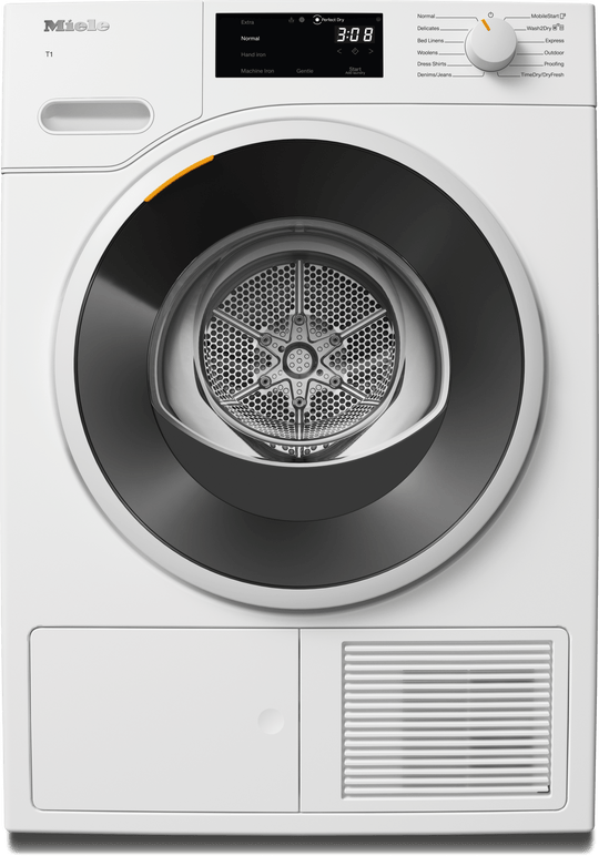 Miele TXF360WP Txf360Wp - T1 Heat-Pump Dryer: 18 Lb (8 Kg) Directsensor Honeycomb Drum Fragrancedos Miele@Home Dryprotect