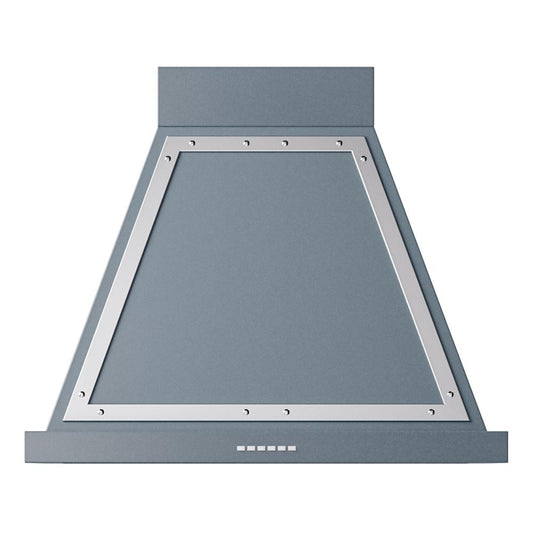 Ilve UANB30BGC Ilve Uanb30Bgc Nostalgie Ii Noblesse 30 Inch Range Hood With 600 Cfm (Blue Grey, Chrome)