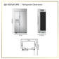 Lg US26WBB92S Lg Signature 26 Cu. Ft. Smart Side-By-Side Built-In Refrigerator With Ice & Water Dispenser