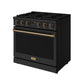 Thor Kitchen ARG36BLPBRZ 36 Inch Liquid Propane Range In Black And Bronze- Contemporary Professional