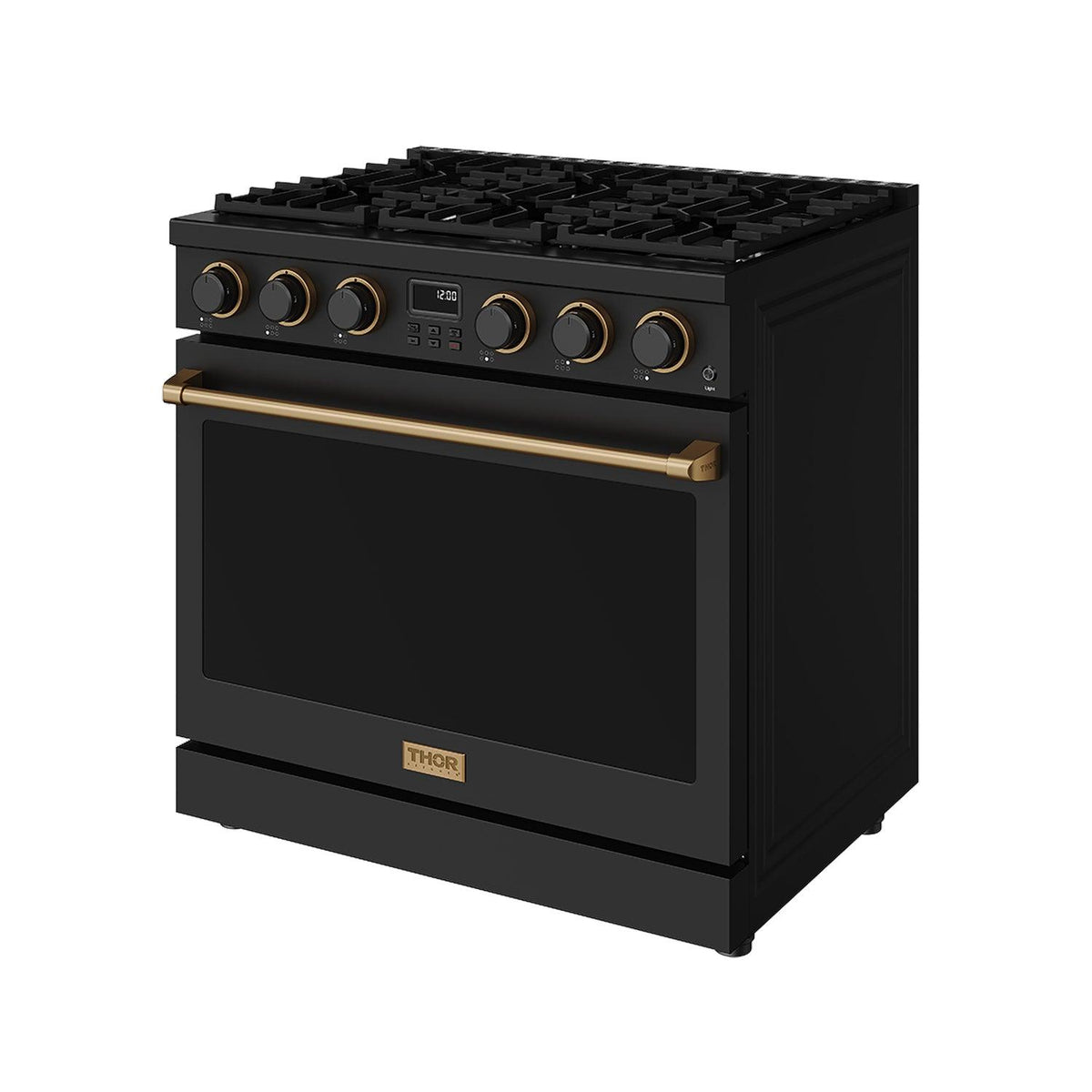 Thor Kitchen ARG36BLPBRZ 36 Inch Liquid Propane Range In Black And Bronze- Contemporary Professional