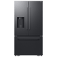 Samsung F1772032127069 Bespoke Kitchen Package With Ai 3-Door French Door Fridge, Slide-In Gas Range, Smart Dishwasher & Over-The-Range Microwave In Matte Black Steel