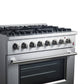 Forno FFSGS619736 Forno Marco 36-Inch Dual Fuel Range, Stainless Steel, 6 Burners, 67,000 Btu, True Convection Oven, Energy Efficient