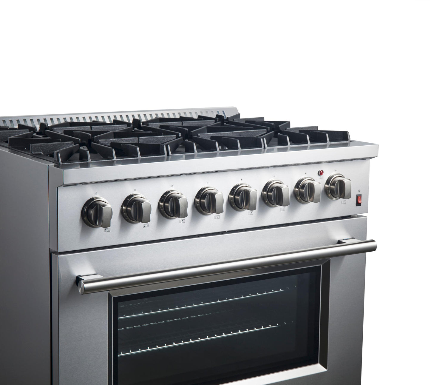 Forno FFSGS619736 Forno Marco 36-Inch Dual Fuel Range, Stainless Steel, 6 Burners, 67,000 Btu, True Convection Oven, Energy Efficient