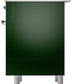 Ilve UPI366NMPEGC Nostalgie Ii 36 Inch Electric Freestanding Range In Emerald Green With Chrome Trim
