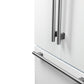 Forno FFFFD178336WHT Forno Rivello 36 Inch French Door Refrigerator In White With Antique Brass, Internal Water Dispenser, Filtered Ice, Adjustable Shelves, Energy Star Certified