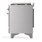 Ilve UM60FSQNR3SSCLP Ilve Um60Fsqnr3Ssclp Majestic Iii 60 Inch Dual Fuel Range With 7 Burners, Griddle And French Top, Dual Function Burner With Up To 25,000 Btu (Liquid Propane, Solid Door, Stainless Steel, Chrome)