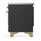 Ilve UMIB36NR3MGG Ilve Umib36Nr3Mgg Majestic Iii 36 Inch Induction Range With 6 Elements, 3.5 Cu. Ft. Total Oven Capacity (Triple Glass Door, Graphite Matte, Brass)