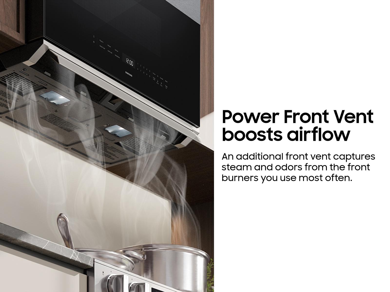 Samsung ME80H2160R Bespoke Over-The-Range Microwave Dualvent Technology Auto Connectivity 500 Cfm