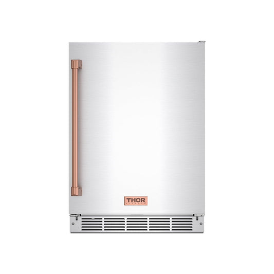 Thor Kitchen RBC24SSDRSG Gordon Ramsay Collection 24 Inch Outdoor Undercounter Beverage Cooler In Stainless Steel/Rose Gold