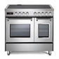 Verona VUFSEE365DSS Verona Vufsee365Dss 36 Inch Ultima Double Oven Electric Range With 5 Radiant Elements, 4.1 Cu. Ft. Total Oven Capacity (Stainless Steel)