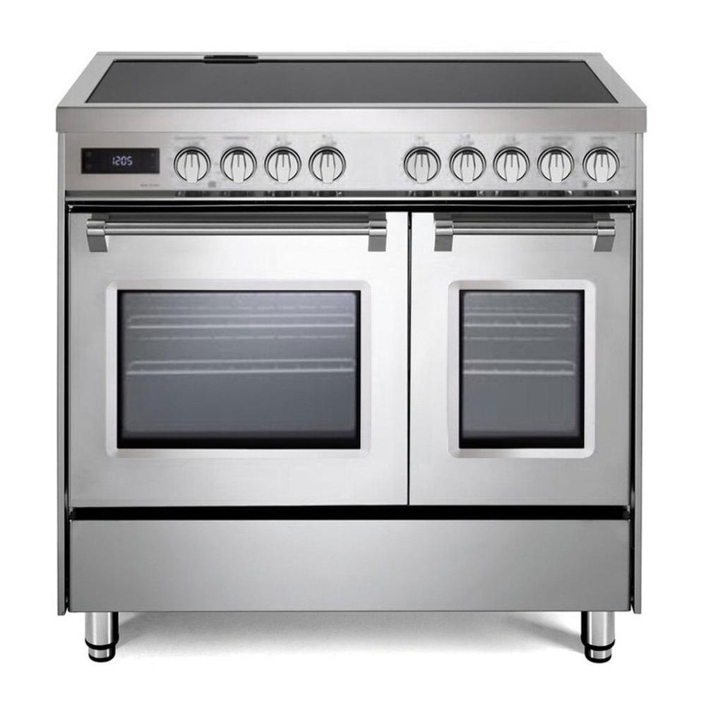 Verona VUFSEE365DSS Verona Vufsee365Dss 36 Inch Ultima Double Oven Electric Range With 5 Radiant Elements, 4.1 Cu. Ft. Total Oven Capacity (Stainless Steel)