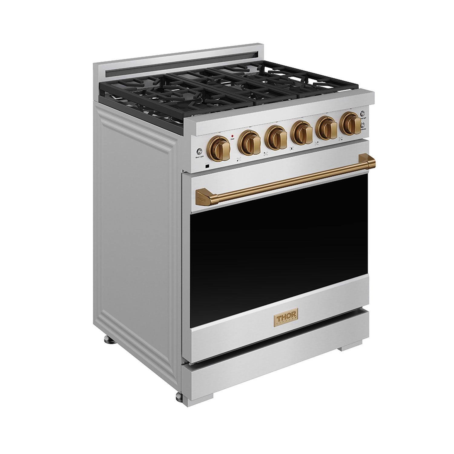 Thor Kitchen RSG30PLPBRZ 30 Inch Professional Liquid Propane With Precision Knob Control In Stainless Steel/Bronze