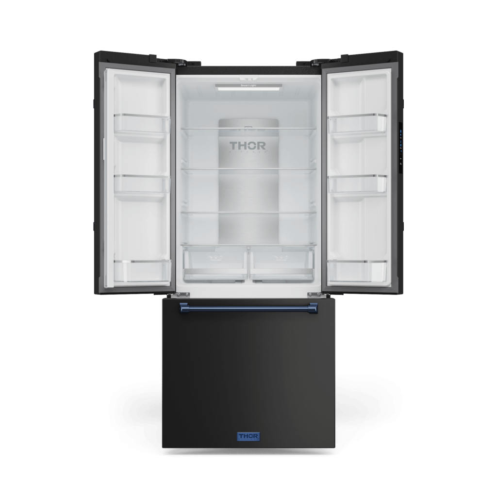 Thor Kitchen RF3017FFD00BLU 30 Inch 17.7 Cu Ft French Door Counter Depth Refrigerator With Ice Maker In Black/Navy Blue Gordon Ramsay Series - Rf3017Ffd00-Blu