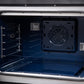 Forno FFSGS638730BLK Forno Capriasca 30-Inch Freestanding French Door Dual Fuel Range In Black With Antique Brass Accessories, 5 Burners, True Convection Oven