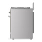 Ilve UM30QNR3SSC Ilve Um30Qnr3Ssc Majestic Iii 30 Inch Dual Fuel Range With 5 Black Brass Burners, Dual Function Burner Up To 25,000 Btu (Natural Gas, Solid Door, Stainless Steel, Chrome)