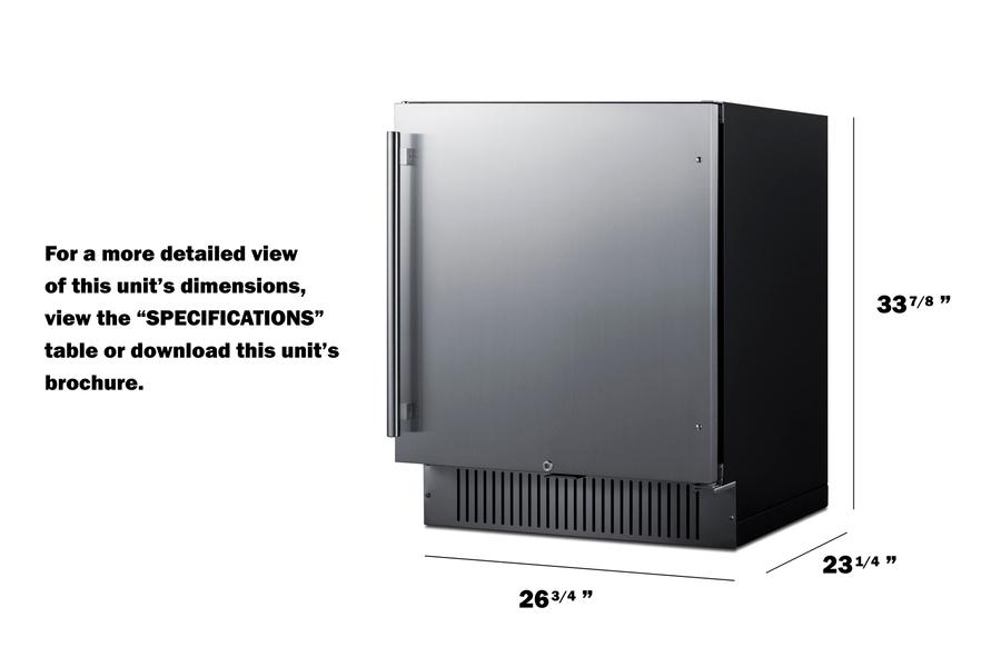 Summit FF27BCSS 27" Wide Built-In All-Refrigerator